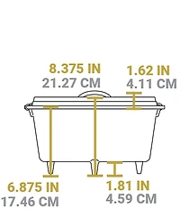 Lodge Cast Iron Camp Dutch Oven- 8-Qt