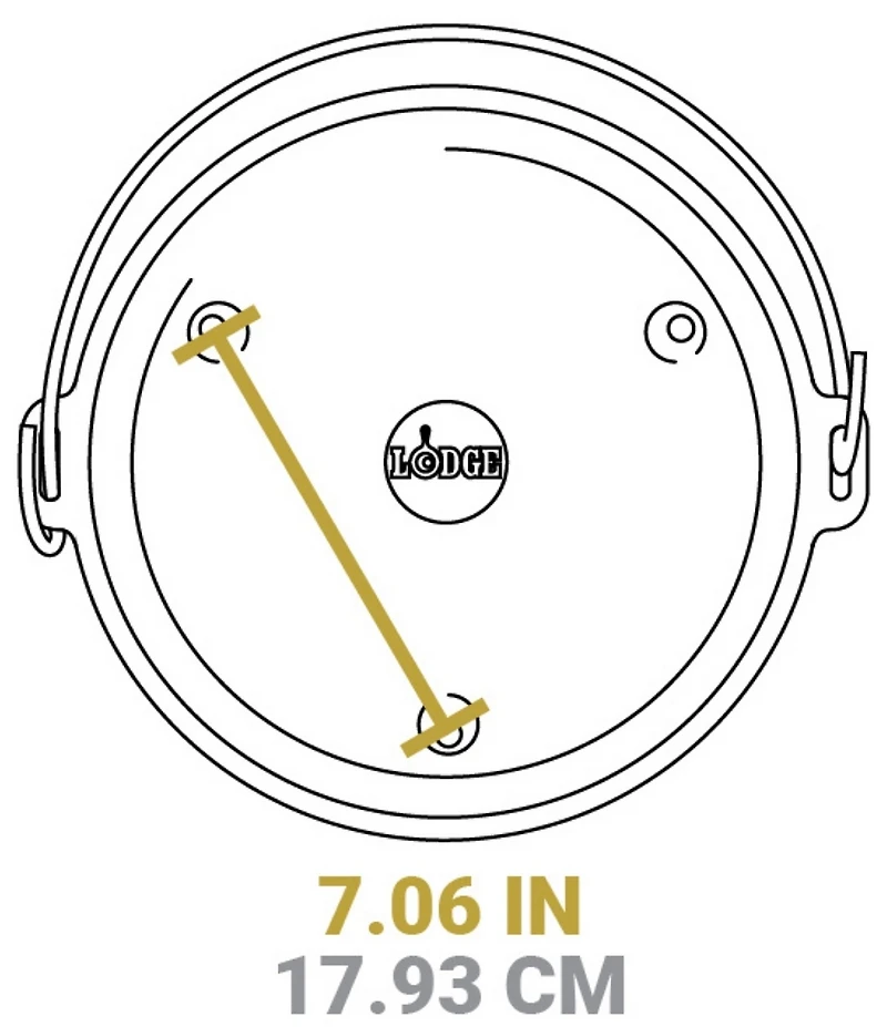 Lodge Cast Iron Camp Dutch Oven- 8-Qt