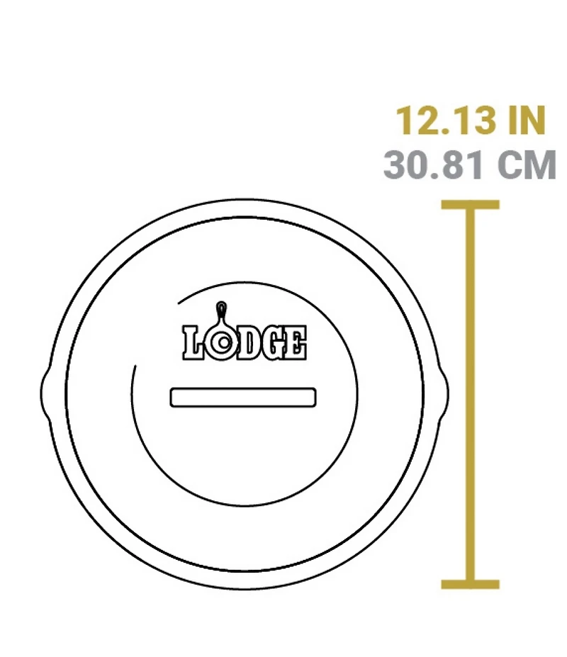 Lodge Cast Iron Covered Deep Skillet, 5 Qt.