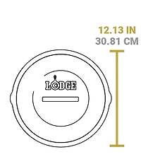 Lodge Cast Iron Covered Deep Skillet, 5 Qt.