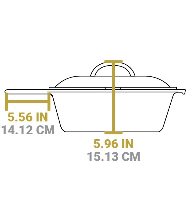 Lodge Cast Iron Covered Deep Skillet - 5-Qt.