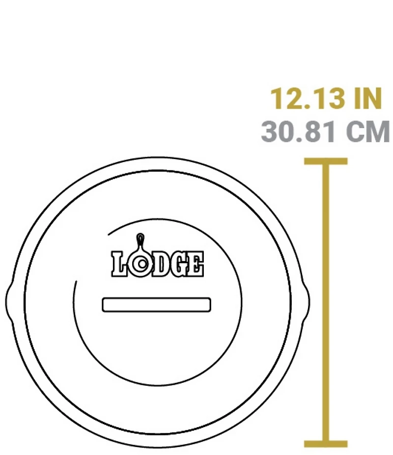 Lodge Cast Iron Covered Deep Skillet - 5-Qt.