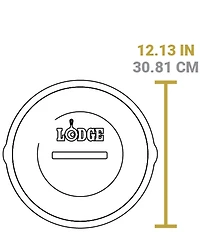 Lodge Cast Iron Covered Deep Skillet - 5-Qt.