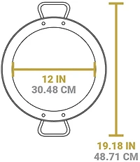 Lodge Cast Iron Seasoned Carbon Steel Dual Handle Pan - 15#double;