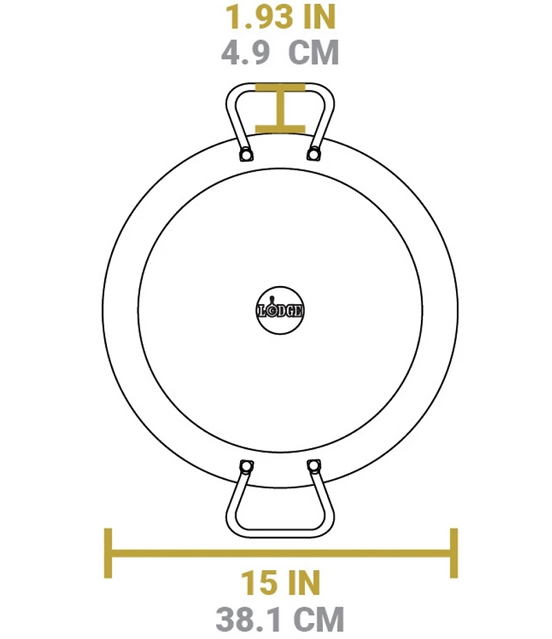 Lodge Cast Iron Seasoned Carbon Steel Dual Handle Pan - 15#double;
