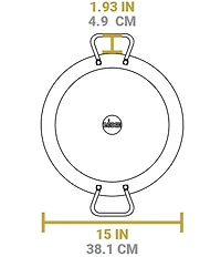 Lodge Cast Iron Seasoned Carbon Steel Dual Handle Pan - 15#double;