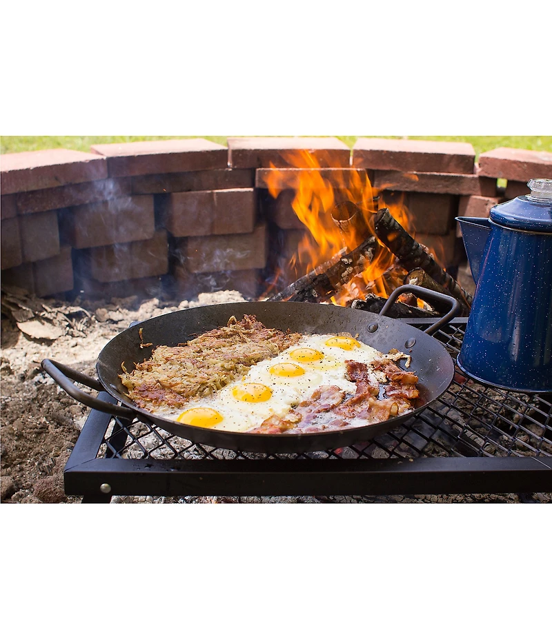 Lodge Cast Iron Seasoned Carbon Steel Dual Handle Pan - 15#double;