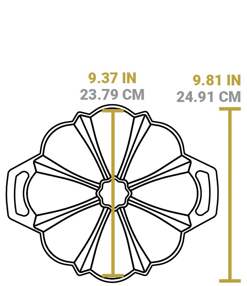 Lodge Cast Iron Seasoned Cast Iron Fluted Cake Pan