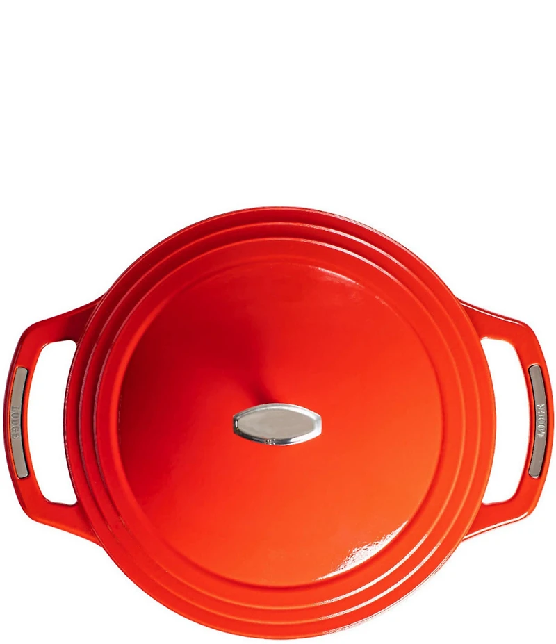 Lodge Cast Iron USA Enamel Round Dutch Oven, 7.5 Qt.