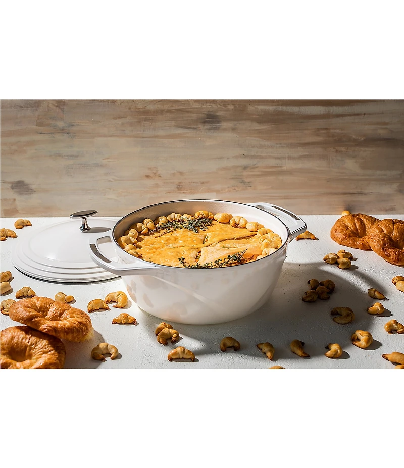 Lodge Cast Iron USA Enamel Round Dutch Oven, 7.5 Qt.