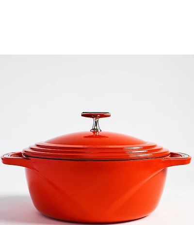 Lodge Cast Iron USA Enameled Round Dutch Oven- 6 Quart