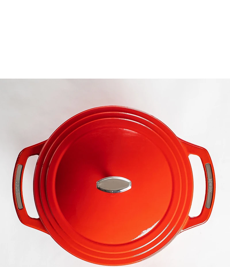 Lodge Cast Iron USA Enameled Round Dutch Oven- 6 Quart
