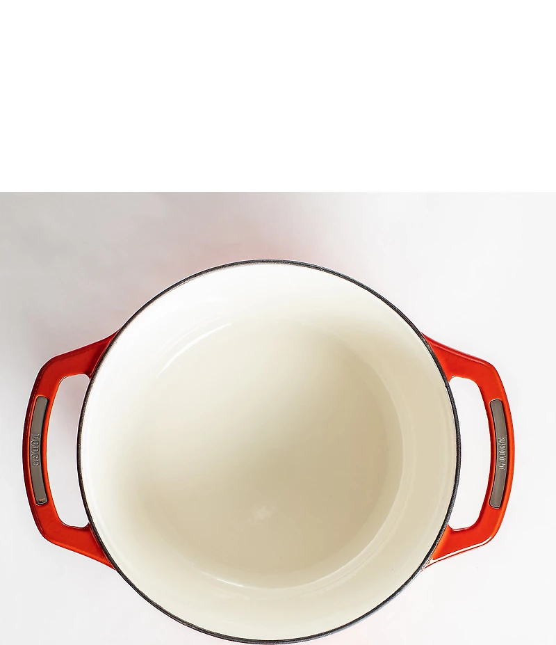 Lodge Cast Iron USA Enameled Round Dutch Oven- 6 Quart