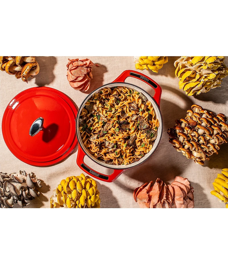 Lodge Cast Iron USA Enameled Round Dutch Oven- 6 Quart