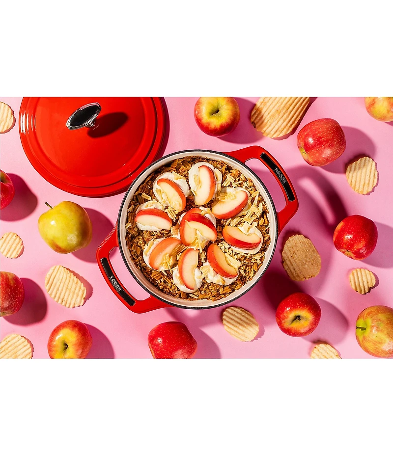 Lodge Cast Iron USA Enameled Round Dutch Oven, 6 Qt.