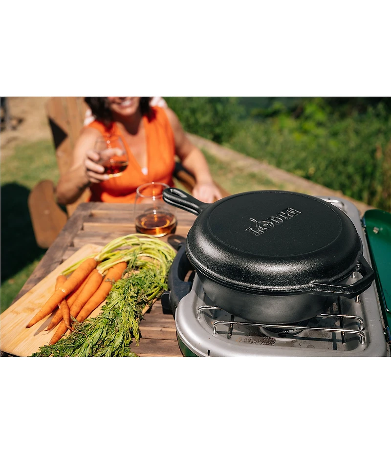 Lodge Seasoned Cast Iron Combo Cooker, 3.2-Qt.