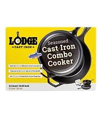 Lodge Seasoned Cast Iron Combo Cooker, 3.2-Qt.