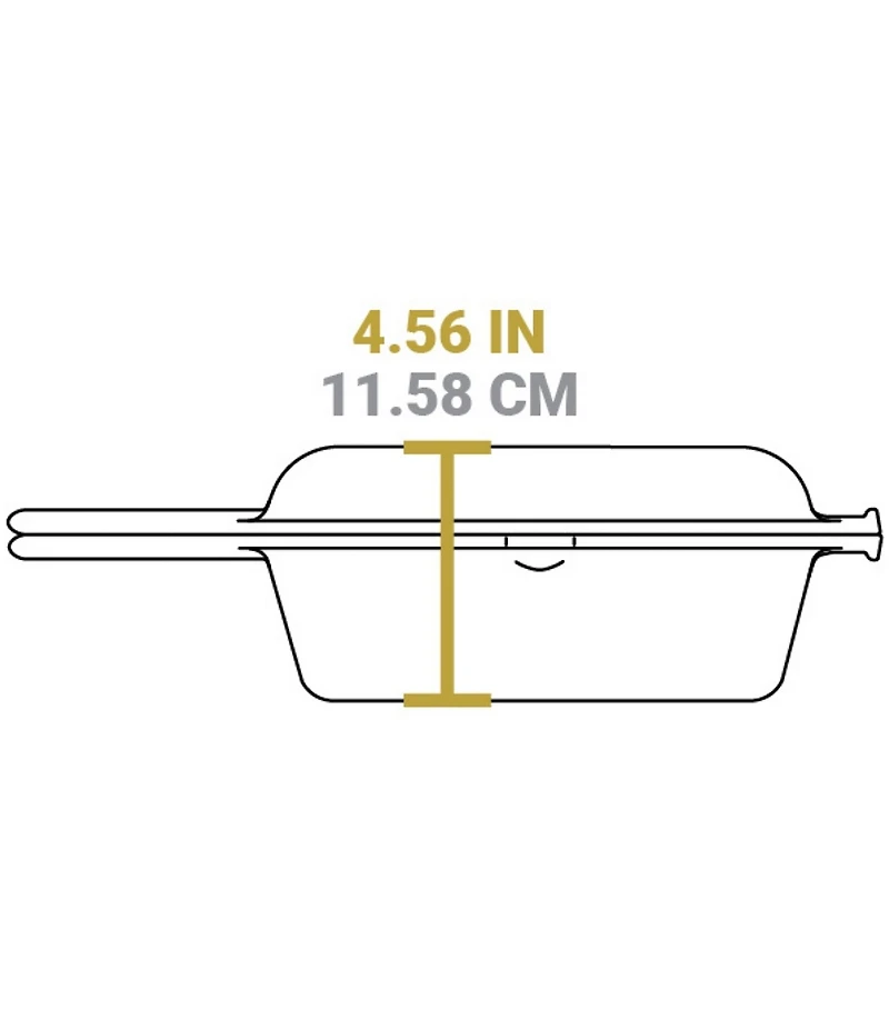 Lodge Wanderlust Cast Iron Cabin Combo Cooker, 3.2-Quart