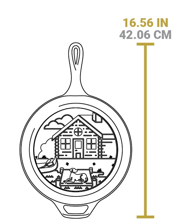 Lodge Wanderlust Cast Iron Cabin Combo Cooker, 3.2 Qt.
