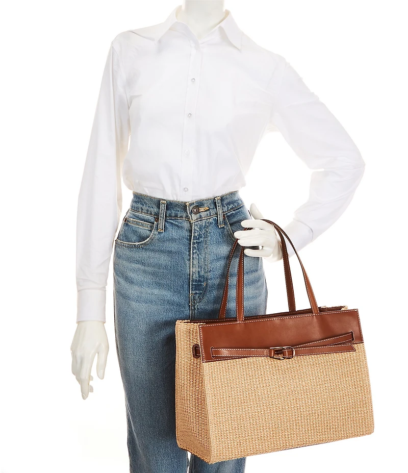 Loeffler Randall Aidan Natural Straw Work Tote