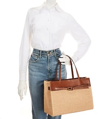 Loeffler Randall Aidan Natural Straw Work Tote