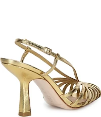 Loeffler Randall Alexandra Metallic Leather Slingback Dress Sandals