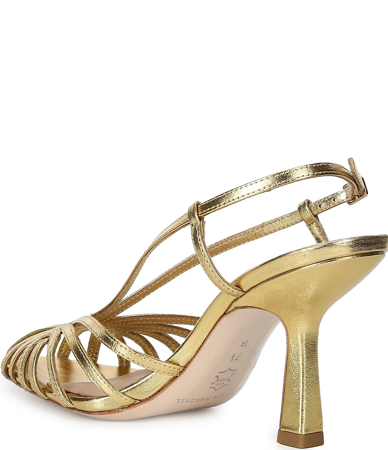 Loeffler Randall Alexandra Metallic Leather Slingback Dress Sandals