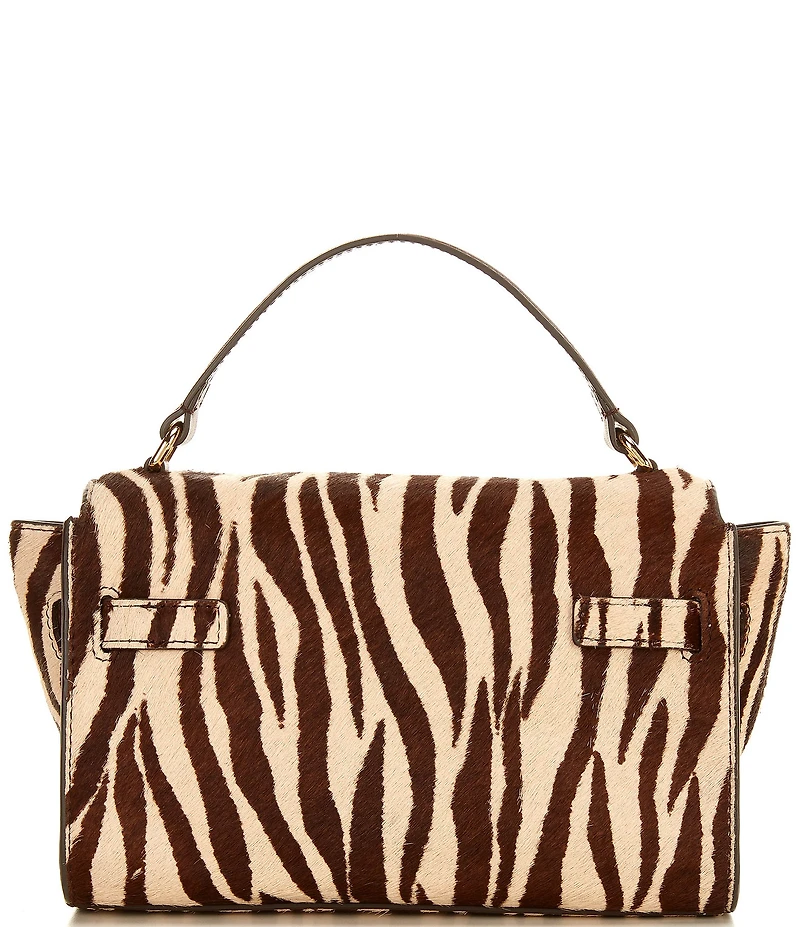 Loeffler Randall Alexei Zebra Haircalf Crossbody Top Handle Bag