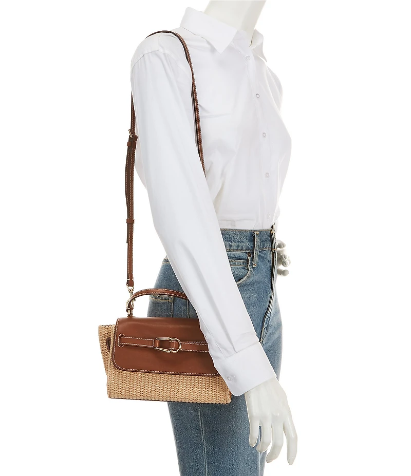 Loeffler Randall Alexi Straw Crossbody Bag