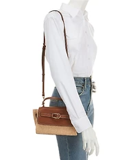 Loeffler Randall Alexi Straw Crossbody Bag