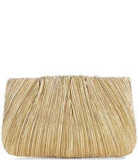 Loeffler Randall Brit Gold Lame Pleated Clutch Bag