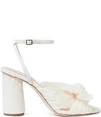 Loeffler Randall Camellia Fabric Bow Ankle Strap Dress Sandals