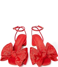 Loeffler Randall Carmen Fabric Bow Ankle Strap Dress Sandals