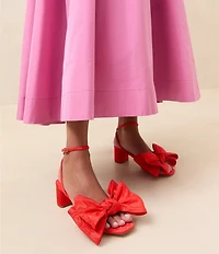 Loeffler Randall Carmen Fabric Bow Ankle Strap Dress Sandals