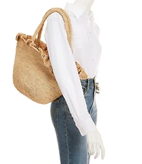 Loeffler Randall Cyrus Raffia Tote Bag