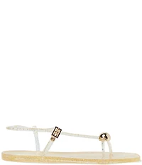 Loeffler Randall Dana Jelly Hardware Ankle Strap Flat Sandals
