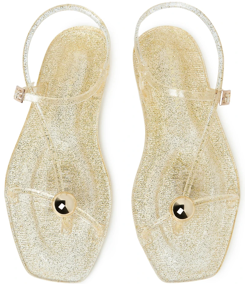 Loeffler Randall Dana Jelly Hardware Ankle Strap Flat Sandals