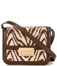 Loeffler Randall Desi Zebra Straw Crossbody Bag