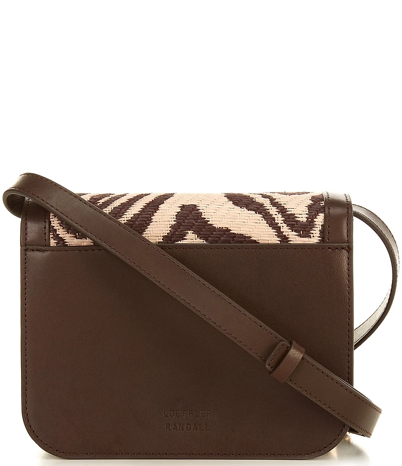 Loeffler Randall Desi Zebra Straw Crossbody Bag