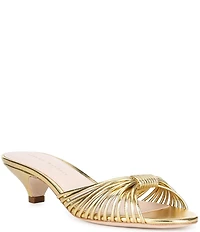 Loeffler Randall Dixie Metallic Kitten Dress Slide Sandals