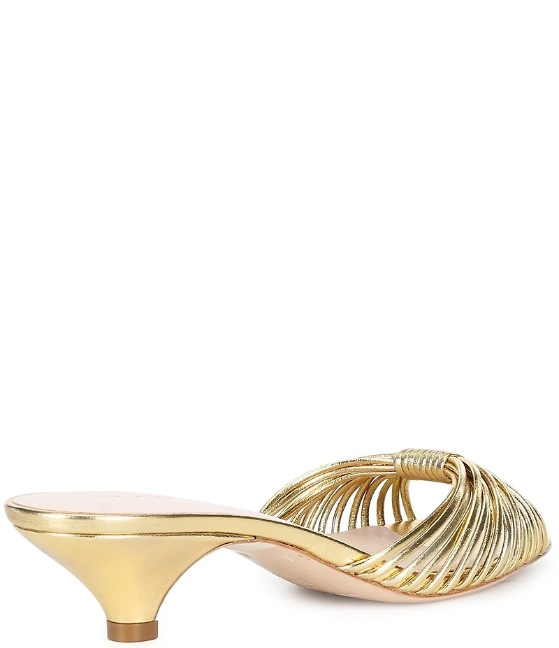 Loeffler Randall Dixie Metallic Kitten Dress Slide Sandals