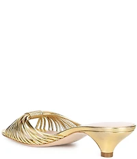 Loeffler Randall Dixie Metallic Kitten Dress Slide Sandals
