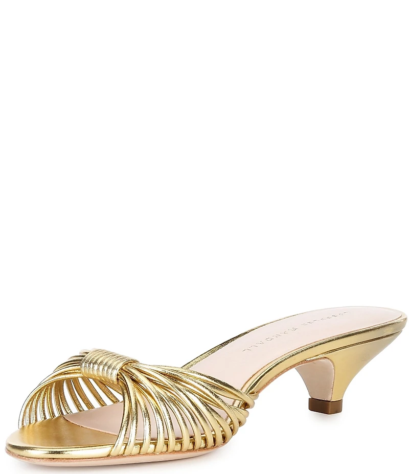 Loeffler Randall Dixie Metallic Kitten Dress Slide Sandals