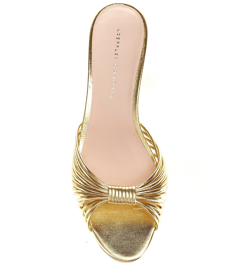 Loeffler Randall Dixie Metallic Kitten Dress Slide Sandals