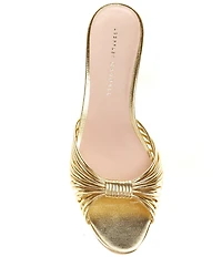 Loeffler Randall Dixie Metallic Kitten Dress Slide Sandals