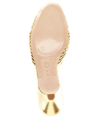Loeffler Randall Dixie Metallic Kitten Dress Slide Sandals