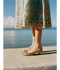 Loeffler Randall Dixie Metallic Kitten Dress Slide Sandals