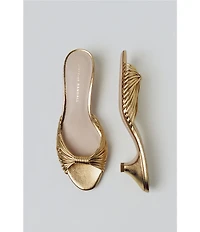 Loeffler Randall Dixie Metallic Kitten Dress Slide Sandals