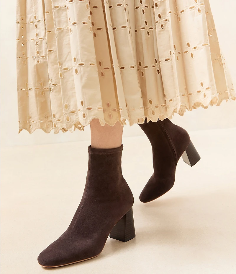 Loeffler Randall Elise Suede Stretch Booties