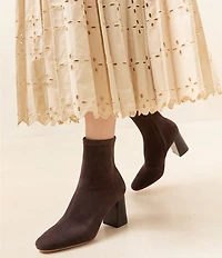 Loeffler Randall Elise Suede Stretch Booties